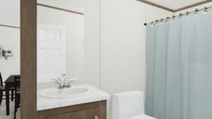 Excitement model home bathroom from Monroe County Mobile Homes
