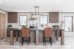 Pearl model home kitchen by Monroe County Mobile Homes