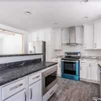 Kitchen area in mobile home from Monroe County Mobile Homes