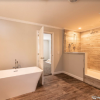 Bathroom interior in 2008 model mobile home from Monroe County Mobile Homes