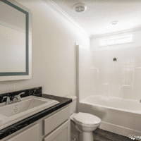 2008 bathroom interior in model mobile home from Monroe County Mobile Homes
