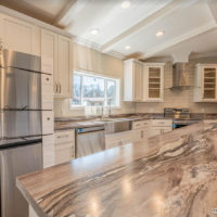 Kitchen interior in 2010 model home from Monroe County Mobile Homes