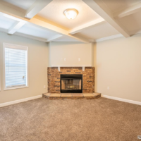 Living room area in 2010 model home from Monroe County Mobile Homes