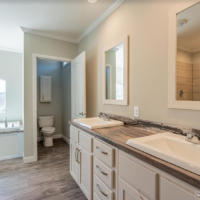 Bathroom in 2010 model home by Monroe County Mobile Homes