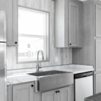 Diamond model home kitchen area from Monroe County Mobile Homes